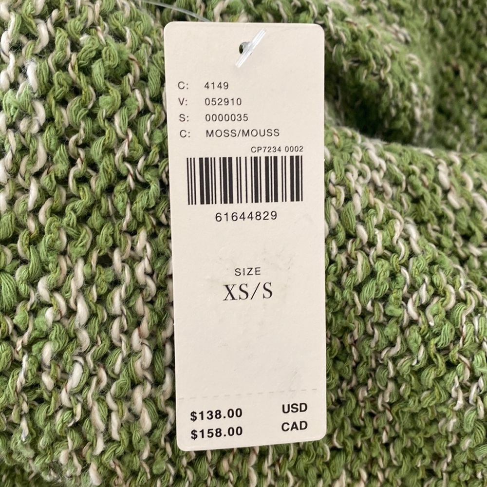 Anthropologie | Daily Practice Green Knit Palm Cardigan Size XSmall/Small - Picture 9 of 13